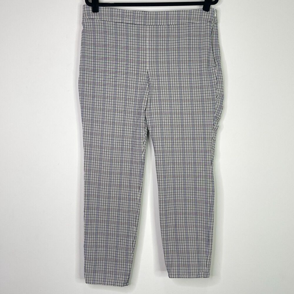 Talbots 2020 Plaid Chatham Stretch Side Zip Ankle Pant Women's Size 14